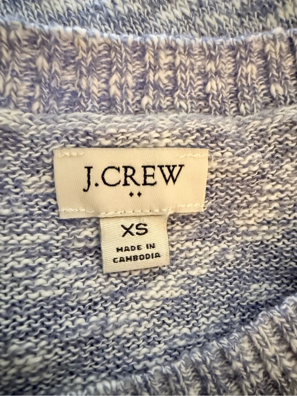 J. Crew Women's Heather Light Blue Scoopneck Sweater Size XS
